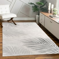 Paco Home Area Rug with Modern Palm Leaves Pattern