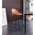 thumbnail image 2 of Plata Import Vero Modern 26'' Bar Stool in Tan Faux Leather (Set Of 2), 2 of 3