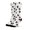 Boxer and Dog Paw Print White, variant on Beagle and Beach Blue Pattern Women's Crew Socks, Mid-calf Polyester Workout Trainer Socks with Reinforced Heel & Toe, Moisture Wicking Gifts Ideas for Sports Work Home