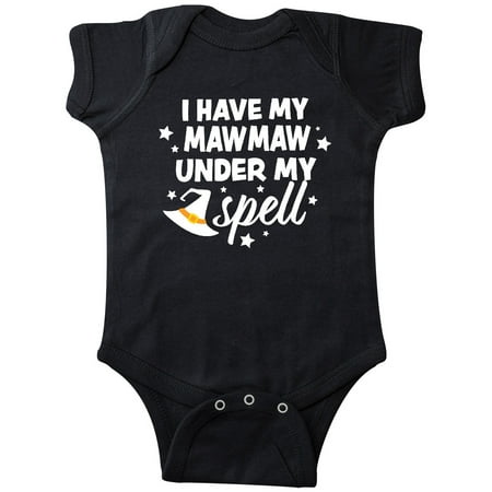 

Inktastic I Have Mawmaw Under My Spell with Cute Witch Hat Gift Baby Boy or Baby Girl Bodysuit