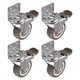 thumbnail image 1 of Ruedas de Montaje Lateral, Ruedas para Muebles de 2 Pulgadas, Ruedas de Goma en Forma de L, Juego de 4, Tapa Giratoria con Bloqueo de 360 Grados, Paquete de 4, 1 of 5