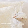 thumbnail image 6 of Deconovo Large Sofa Pillow Covers 26x26 inch, Velvet Throw Pillows Covers for Bed, Couch, Sofa, 26" x 26", Light Beige, 2 Pack, 6 of 9