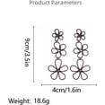 thumbnail image 6 of Triple Flower Dangle Earrings for Women Sterling Silver Post Cubic Zirconia Earrings Floral Tassel Drop Studs Dainty Fashion Ear Jewelry, 6 of 12