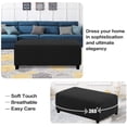 thumbnail image 4 of Ottoman and Sofa Seat Cushion Combined Cover Slipcover Rectangle Sofa Slipcover Fit Length 56'-75' Suitable for L Shaped Seat Cushion Cover Black, 4 of 15
