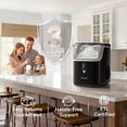 thumbnail image 5 of Goosiay Nugget Ice Maker Countertop, 33lbs Per Day Portable Ice Machine with Soft Chewable Pellet Ice, Stainless Steel, Black, 5 of 10
