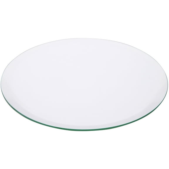 Plymor 8" Round, 5mm Thick Beveled Clear Glass Circle