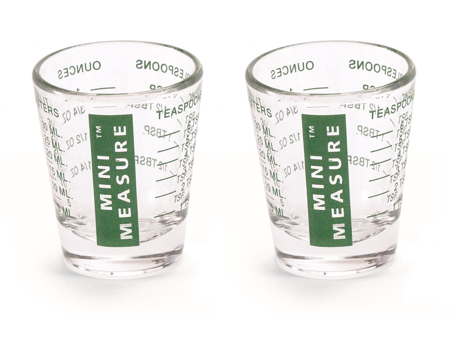 Kolder Mini Measure 20Increment Measuring Shot Glass, for MultiPurpose Liquid and Dry