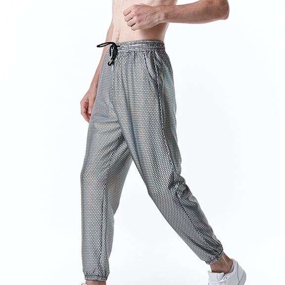 Elvqul Mens Elastic Waist Joggers with Pockets Drawstring Atheletic Pants Running Jooger Outdoor Pants for Men