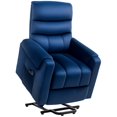 thumbnail image 1 of HOMCOM Fauteuil Releveur Électrique avec 8 Points de Vibration Télécommande Bleu Foncé, 1 of 10