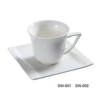 Yanco SW-001 3.5 in. Dia. Porcelain Coffee & Tea Cup, Bone White - 7 oz - Pack of 36