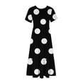 thumbnail image 3 of Fankiway Robe Longue Ample à Manches Courtes avec Poche et Col Rond Imprimé pour Femmes Rondes Robes de Printemps pour Femmes 5680, 3 of 4