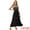 Black, variant on DARING DIVA Women's Boho Adjustable Spaghetti Strap Maxi Dresses L Black