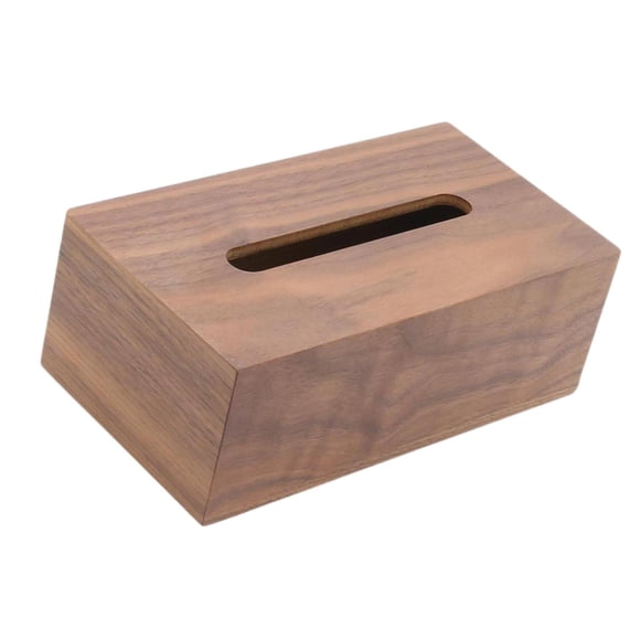 Cubierta de caja de pañuelos, moderna caja de papel de madera para sala de estar, restaurante, A