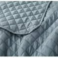 thumbnail image 6 of Chezmoi Collection Teo 3-Piece Dusty Blue Queen Size Quilt Set - Diamond Stitched Lightweight Microfiber Bedspread Set Bedspread Set for All Seasons, 6 of 9