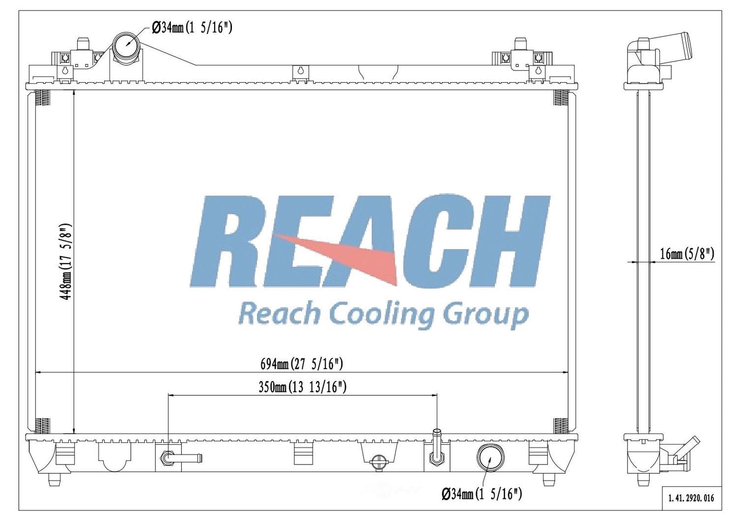 Reach Cooling 41-2920 Radiator