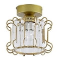 thumbnail image 1 of Lámpara de techo de cristal americana, iluminación decorativa moderna y lujosa de hierro. Oro, 1 of 9