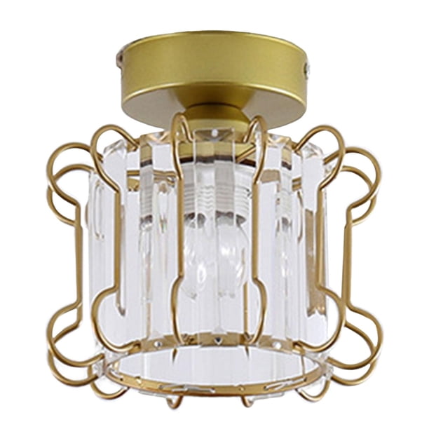 Lámpara de techo industrial de cristal, exquisita lámpara decorativa sencilla para casquillo E27 Oro