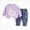 T101-Purple, variant on 6-12 Months Toddler Toddler Boys Girls Long Sleeve Cartoon Top Jeans Pants Fall Winter Girls Clothing Sets Children's Gift Set Girls Blue Tracksuit