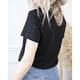 thumbnail image 4 of Camiseta de mujer ANGGREK Con Patrón de Color vertido Cuello En V suave Cómoda Para Uso Diario, 4 of 6