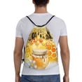 thumbnail image 2 of Bingfone Honey Bee Drawstrings Backpacks Bags For Men Women Gym Drawstrings Bag, 2 of 9