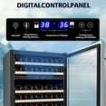 thumbnail image 4 of KNDKO 52 Bottle Dual Zone Wine Cooler Refrigerator, Freestanding or Built-in 4.8cu.ft Wine Fridge with LED, Removable Shelves, Stainless Steel Glass Door for Home/Office, 4 of 13