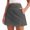 Gray, variant on KLHDSF Womens Solid Color Sport Skirt with Inner Pockets and Shorts Yoga Tennis Activewear GrayM