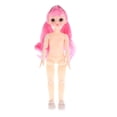 thumbnail image 1 of Muñeca BJD articulada de 11'' y 20 pulgadas, 1/6, cuerpo de plástico, pelo largo y zapatos incluidos. Cola de caballo rizada rosa, 1 of 9