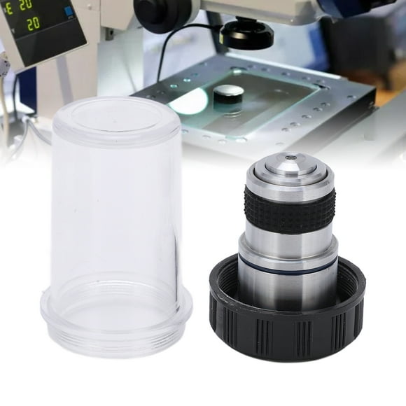 Achromatic Objective Lens Achromatic Microscope Objective Biological Microscope Achromatic Objective Lens 20mm Interface Aluminum Alloy Optical Glass Optical Instruments