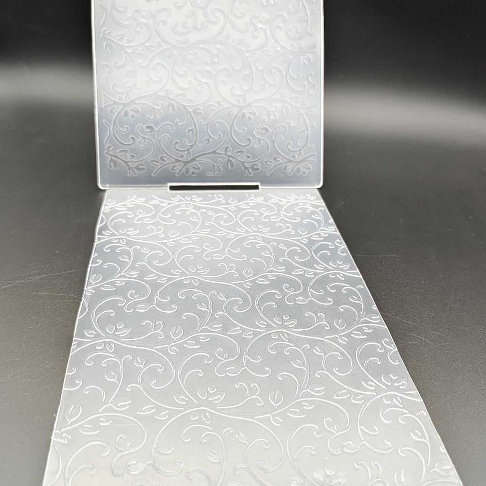 Love Vines Embossing Folder - 5x7 Inch Plastic Texture Plate For Card Making & Scrapbooking