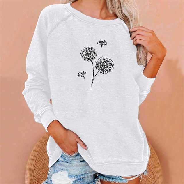 Sweat à Capuche Mode pour Femmes 2023 Manches Imprimées Confortable Respirant Col Rond 50 % de Réduction Costumes Halloween/noël