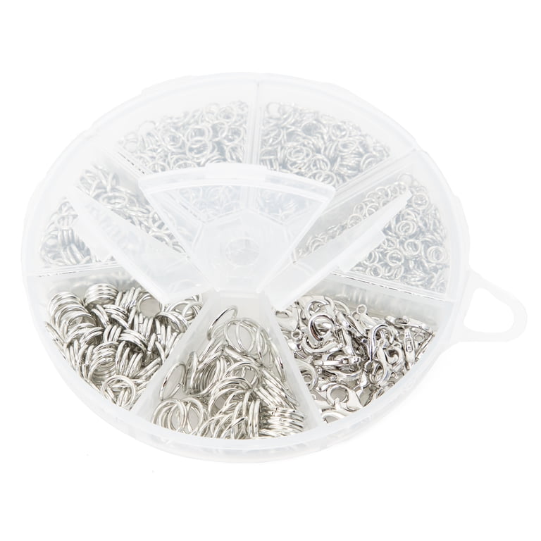 1030-Piece Silver Jump Ring & Lobster Clasp Kit photo 5