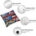 thumbnail image 4 of BANET Red Blue Pillow Cover Throw Pillow Covers Home Decor Cushion for Couch Sofa 20x20in, 4 of 5