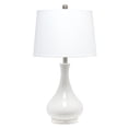thumbnail image 1 of Elegant Designs LT3312-WHT Ceramic Tear Drop Shaped Table Lamp, White, 1 of 5