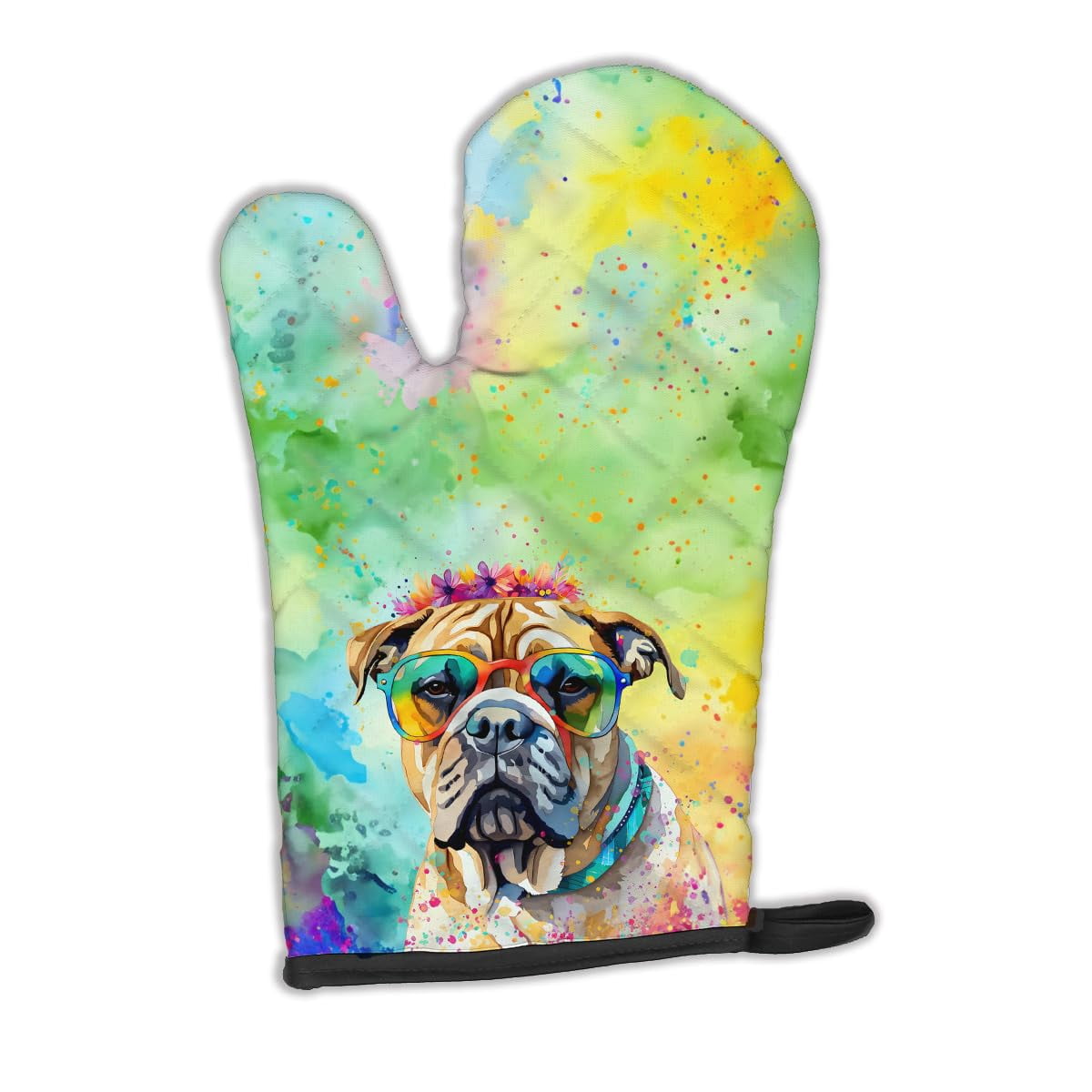 Dachshund Hippie Dawg Oven Mitt 8.5 in x 12 in
