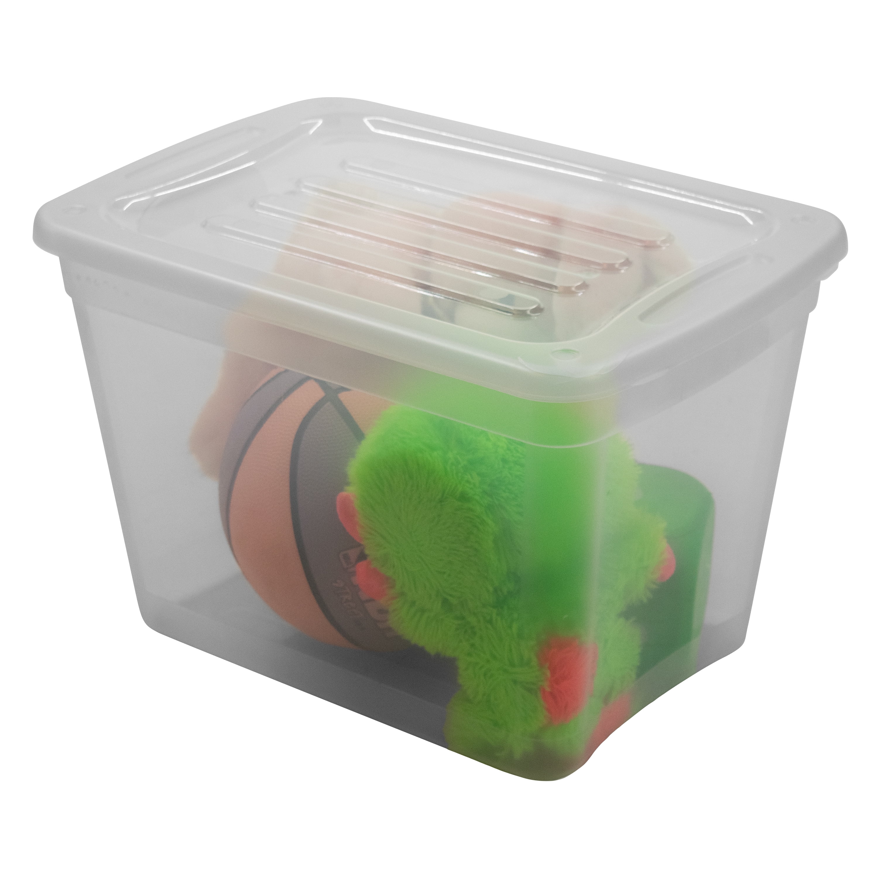 Gracious Living 39L Clear Snap Lid Tote