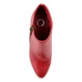 thumbnail image 3 of JOURNEE COLLECTION Womens Red Snakeskin Asymmetrical Cushioned Glam Almond Toe Wedge Zip-Up Dress Booties 6.5, 3 of 4