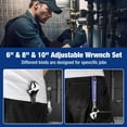 thumbnail image 2 of WORKPRO 3-Piece Adjustable Wrench Set, 6in, 8in & 10in Wrenches with Ergonomic Grip for Home, Garage, Workshop, 2 of 7