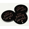thumbnail image 3 of Inkdotpot Pack Of 50 Real Rose Gold Foil Paper Tags Let Love Sparkle Wedding Favor Hang Tags, 3 of 7