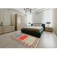 thumbnail image 4 of Ahgly Company Indoor Square Contemporary Cherry Red Southwestern Area Rugs, 4' Square, 4 of 6
