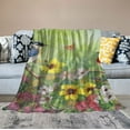 thumbnail image 2 of ONETECH  Rural Flowers Birds Throw Blanket Ultra Soft Warm All Season Rustic Sunflowers Floral Cardinal Decorative Blankets for Bed Chair Car Sofa Couch Bedroom, 2 of 6