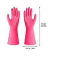 thumbnail image 2 of Premium Thickened Rubber Cleaning Gloves – Heavy Duty & Puncture-Resistant – Non-Slip Dishwashing Gloves for Kitchen, Housework & Gardening (1 Pair, Natural Rubber)，Hot Pink, 2 of 2