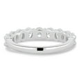thumbnail image 5 of ESTE ORIGIN 1.35Ct Oval Lab-Grown Diamond Half Eternity Band – VS1, 9 Diamond Wedding Ring in 18K White Gold for Women, 5 of 6