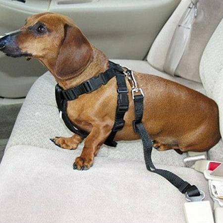 EWAVINC Adjustable Dog Cat Car Safety Seat Belt Harness Restraint Lead Adjustable Travel Pet Clip for Dogs