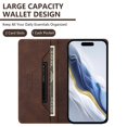 thumbnail image 2 of Magnetic Phone Case For iPhone 16e 6.1-inch with RFID Blocking,Magnetic Closure,Card Slots,Cash Slot,Kickstand,Shockproof Flip Folio Protective Phone Case,Brown,For iPhone 16e, 2 of 10