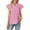 Pink, variant on Ruffle Tops for Women Loose Notched V Neck Boho Tops Layered Flutter Sleeve Tunic Shirts White XL