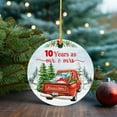 thumbnail image 5 of Wedding Anniversary As Mr & Mrs Christmas Ornament, Personalized Happy Married Anniversary Ornament, Custom Red Truck Ornament Christmas 2025, Gift for Husband Wife Married, Parents Xmas Décor 0nUH8s, 5 of 6
