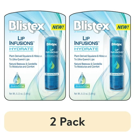 (2 pack) Blistex Lip Infusions Hydrate Quenching Lip Moisturizer, 0.13 Ounce, One Count