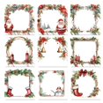thumbnail image 1 of Juego de 9 coronas navideñas de Demonwer con notas adhesivas de 7,6 x 7,6 cm, 1 of 7