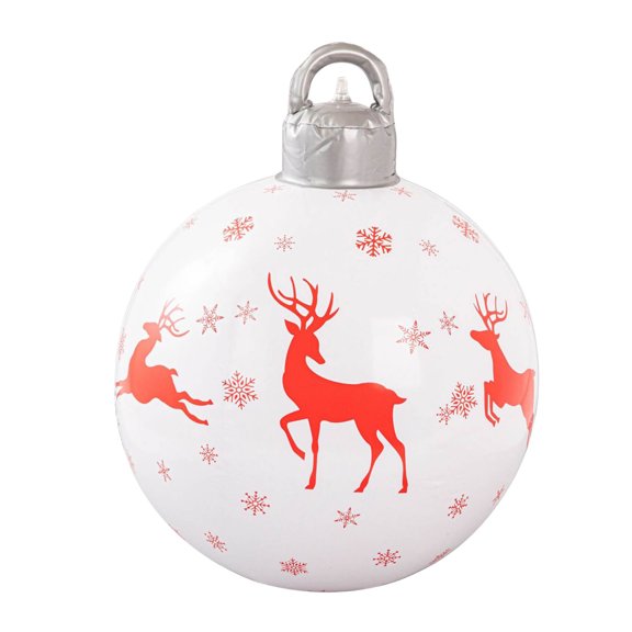 Qocolhg Christmas Decorations Indoor Outdoor Clearance! 2024 Christmas decoration balloons 55cm Outdoor Christmas Inflatable Decorated Ball pvc inflatable Christmas ball Christmas Tree Decorations
