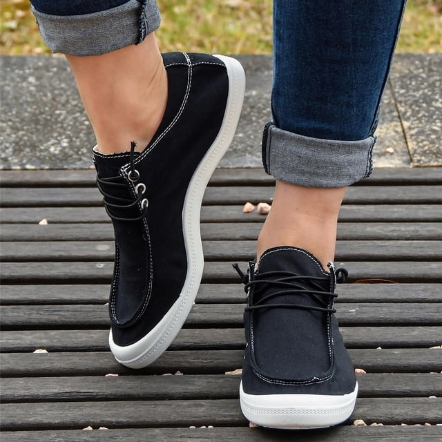 Zapatos sin cordones para mujer, clásicos, cómodos, a la moda, cómodos para caminar, zapatillas, zapatos sin cordones Wmkox8yii FOPL3031